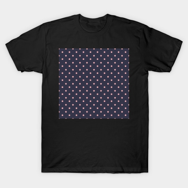 Pink / Purple Stars Pattern T-Shirt by k-creatif